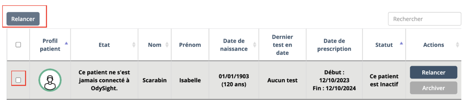 Comment relancer un patient inactif ?