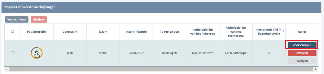 Een toegangsverzoek voor OdySight valideren